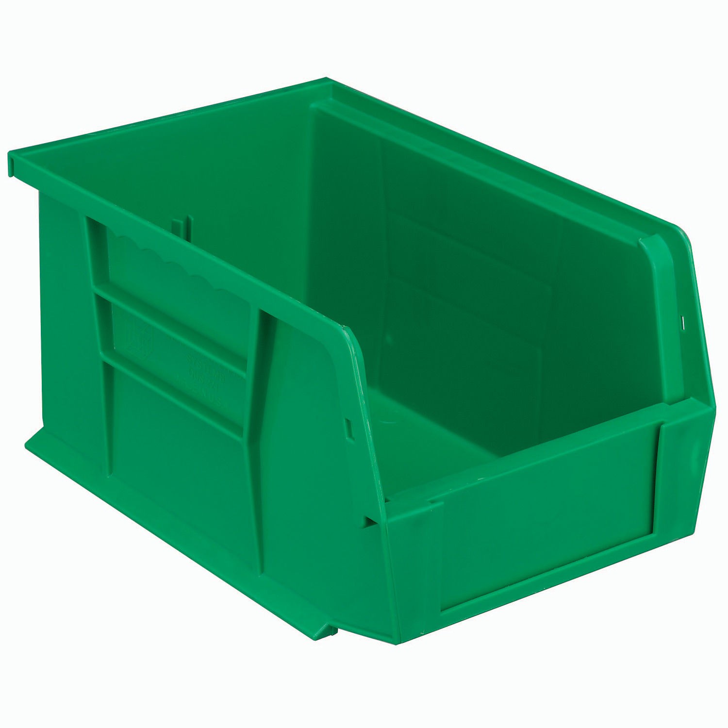 Quantum QUS221 Plastic Stackable Bin 6 x 9-1/4 x 5 Green Lot of 12