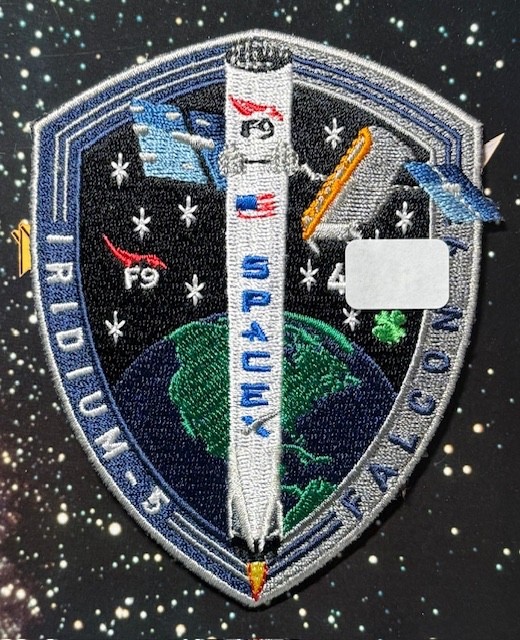 IRIDIUM-5 FALCON 9 AUTHENTIC SPACEX SPACE X EMPLOYEE NUMBERED PATCH 🚀 B
