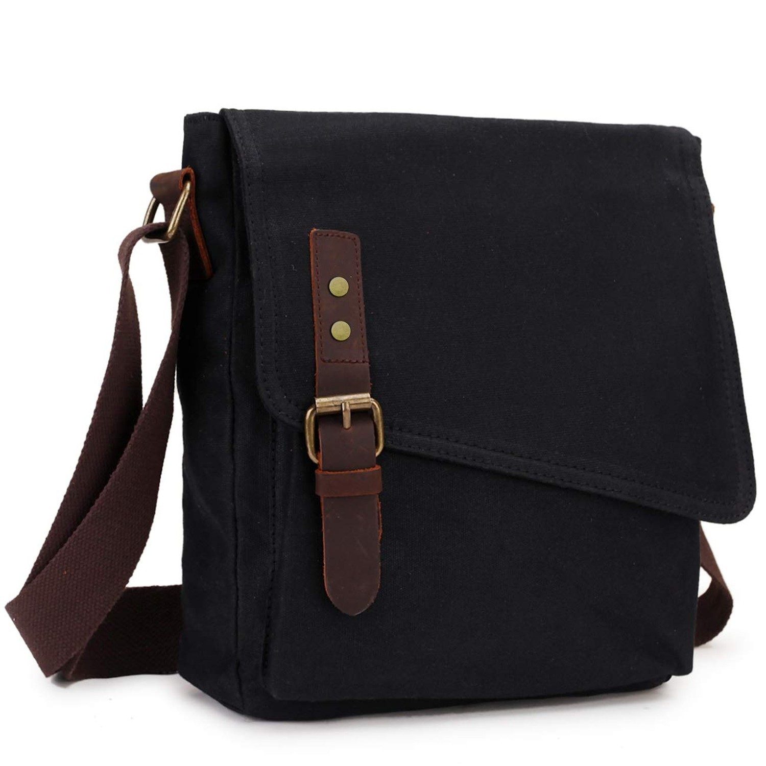 Small Messenger Bag,VONXURY Water Resistant Shoulder Bag Canvas Crossbody Pur...