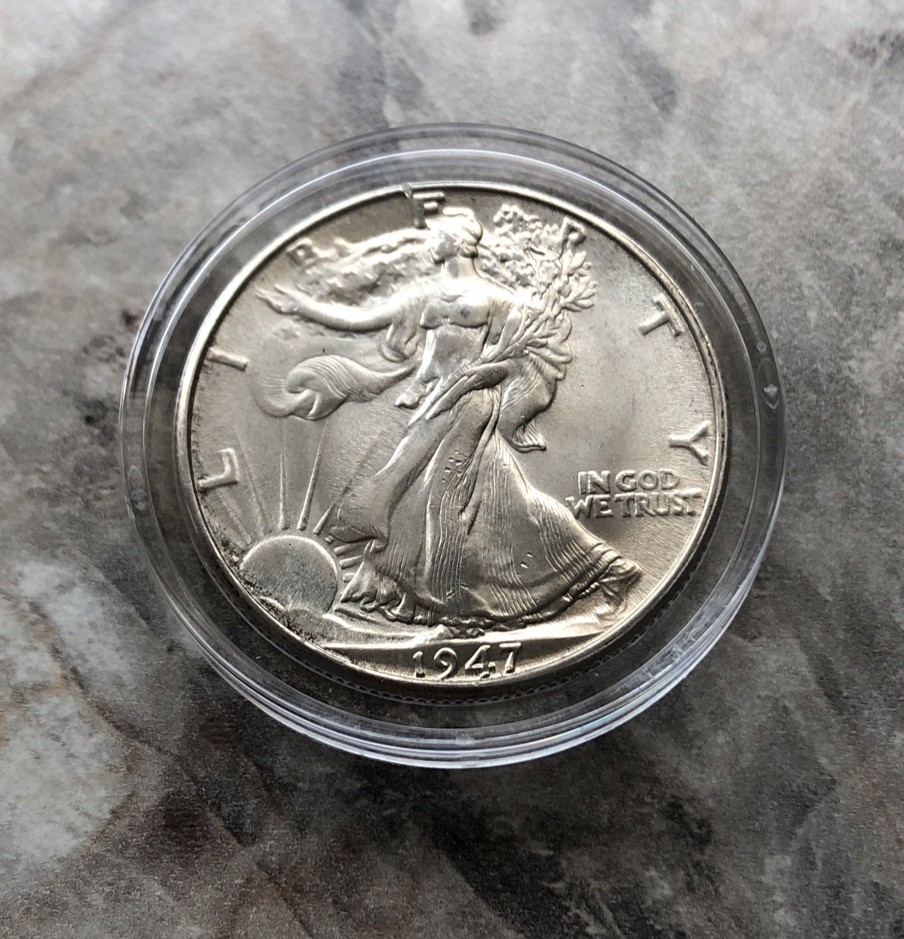 1947-D WALKING LIBERTY SILVER HALF DOLLAR UNCIRCULATED