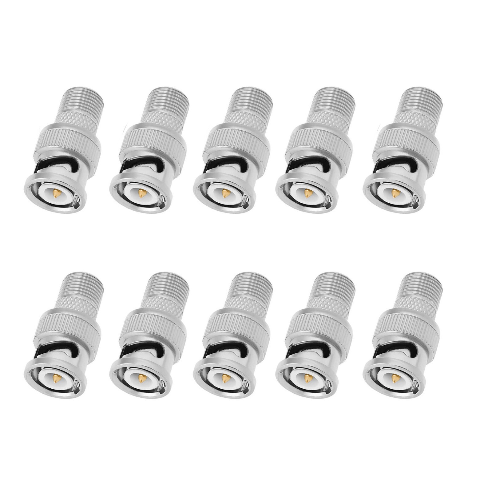 10PCS Good Quality BNC Male to F-Type Female Coaxial Adapter for CCTV Camera