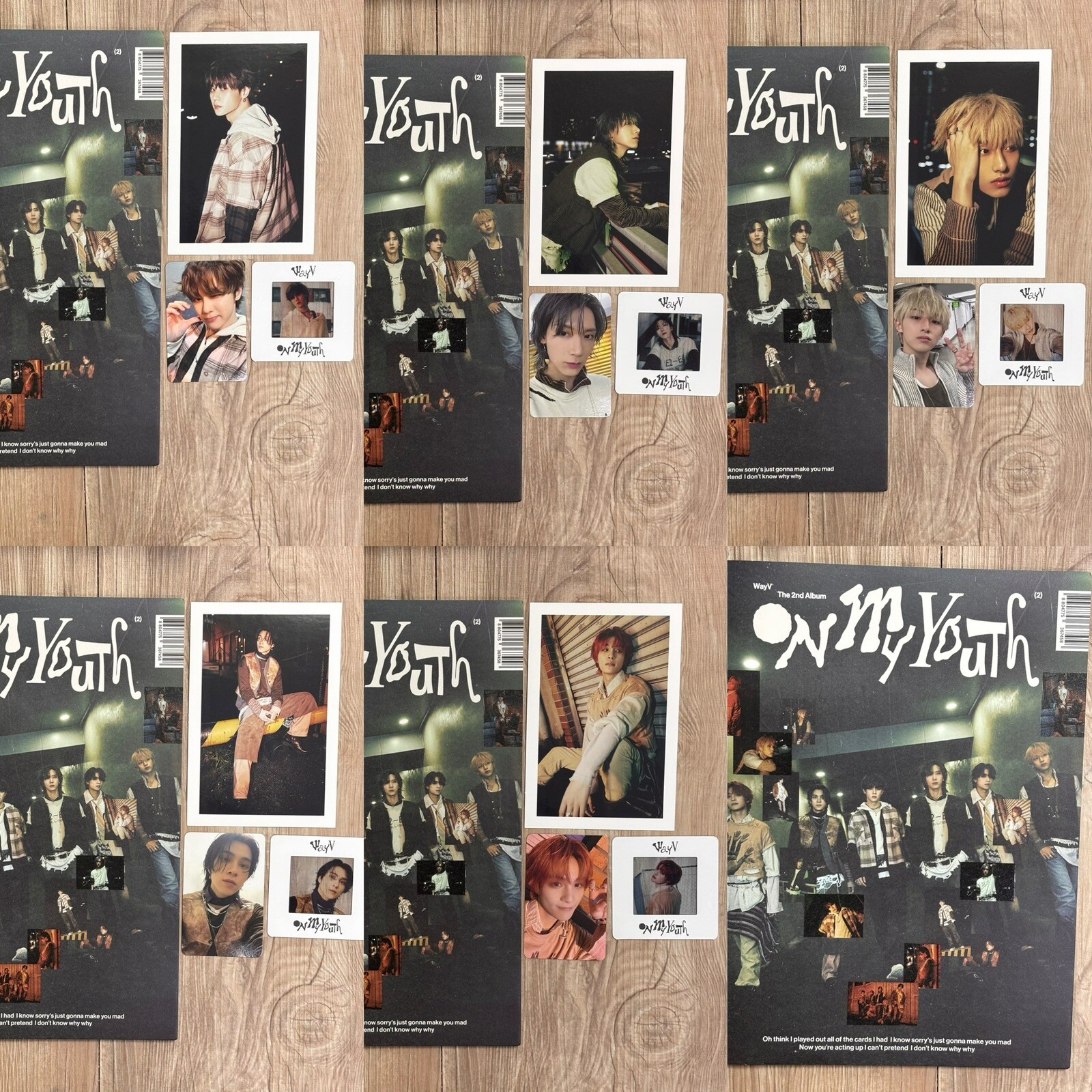WayV On My Youth Photobook Ver. Postcard Film Photocard Inclusions Member Set