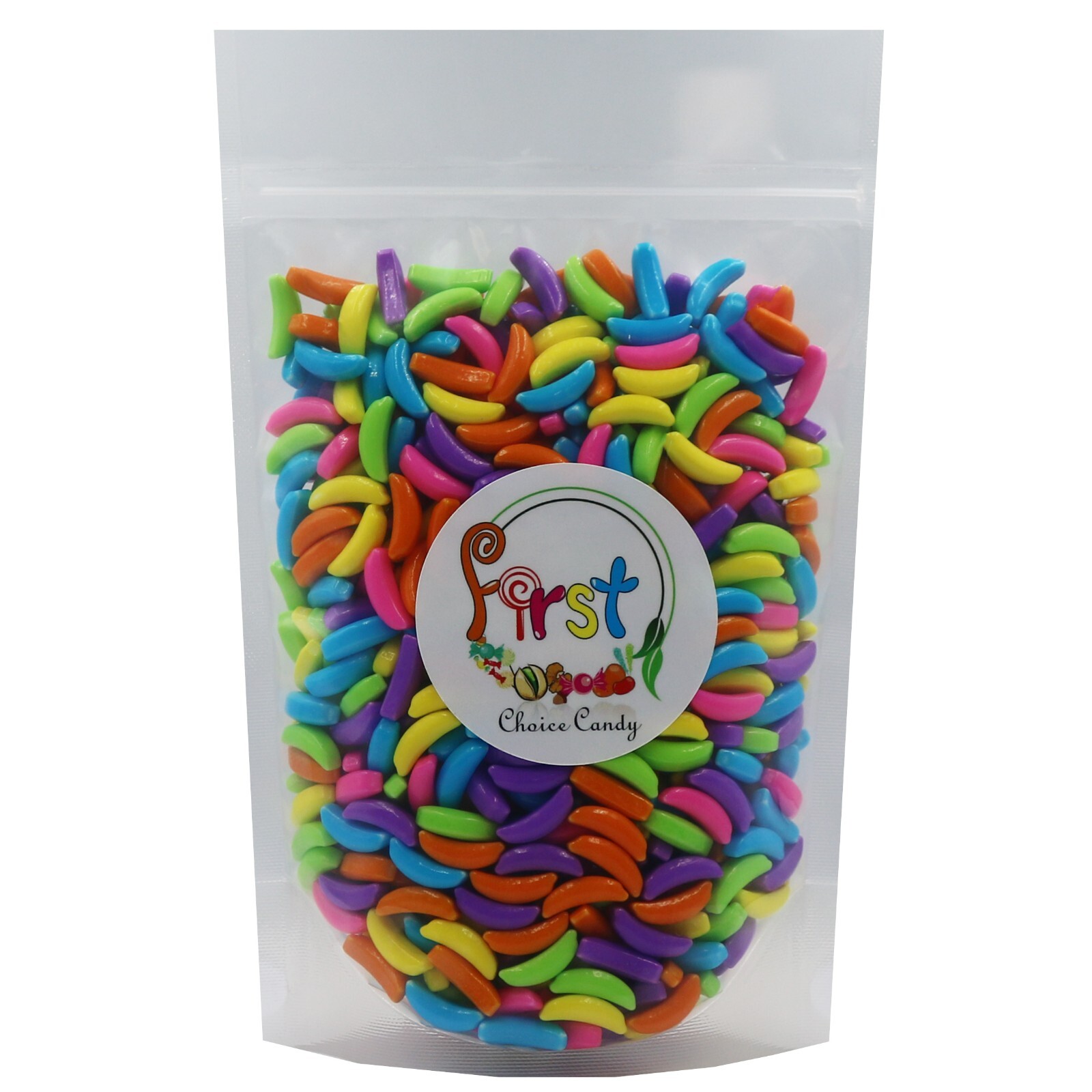 ASSORTED RAINBOW SILLY BANANA HEADS HARD CANDY