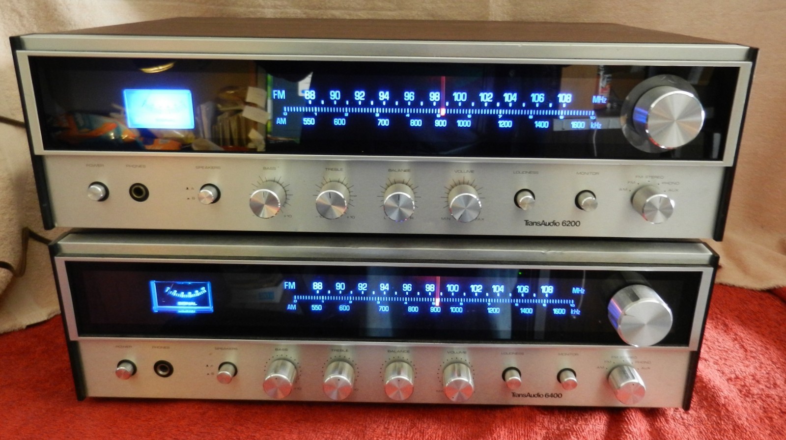 TWO Transaudio Stereo Receivers - 6200 & 6400 - Both Serviced - Work Great