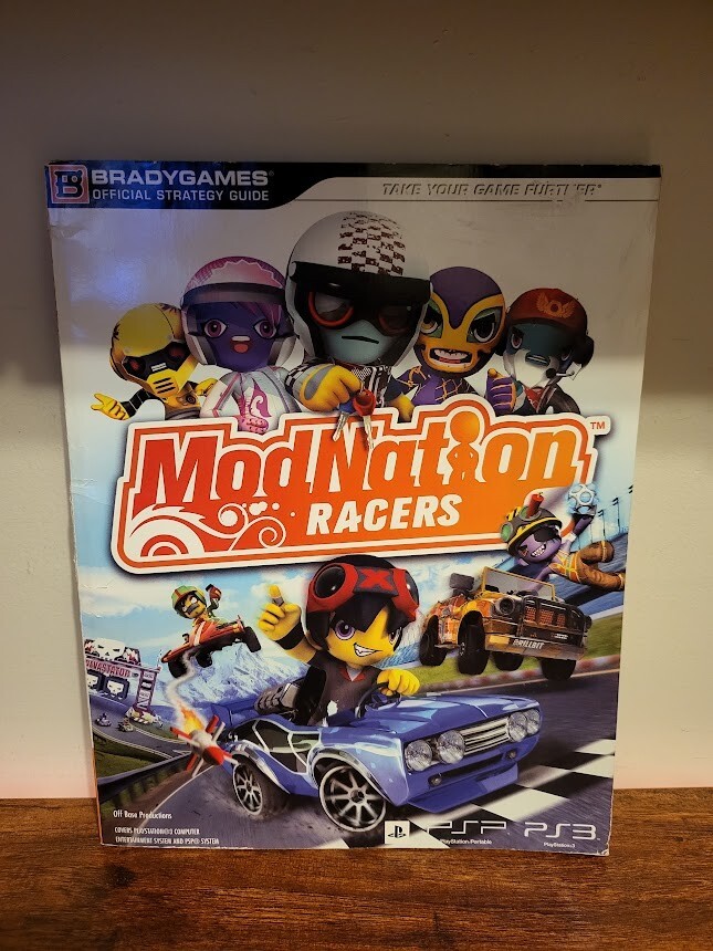 Modnation Racers Official Strategy Guide by Brady for PS3 and PSP Trophy Unlocks