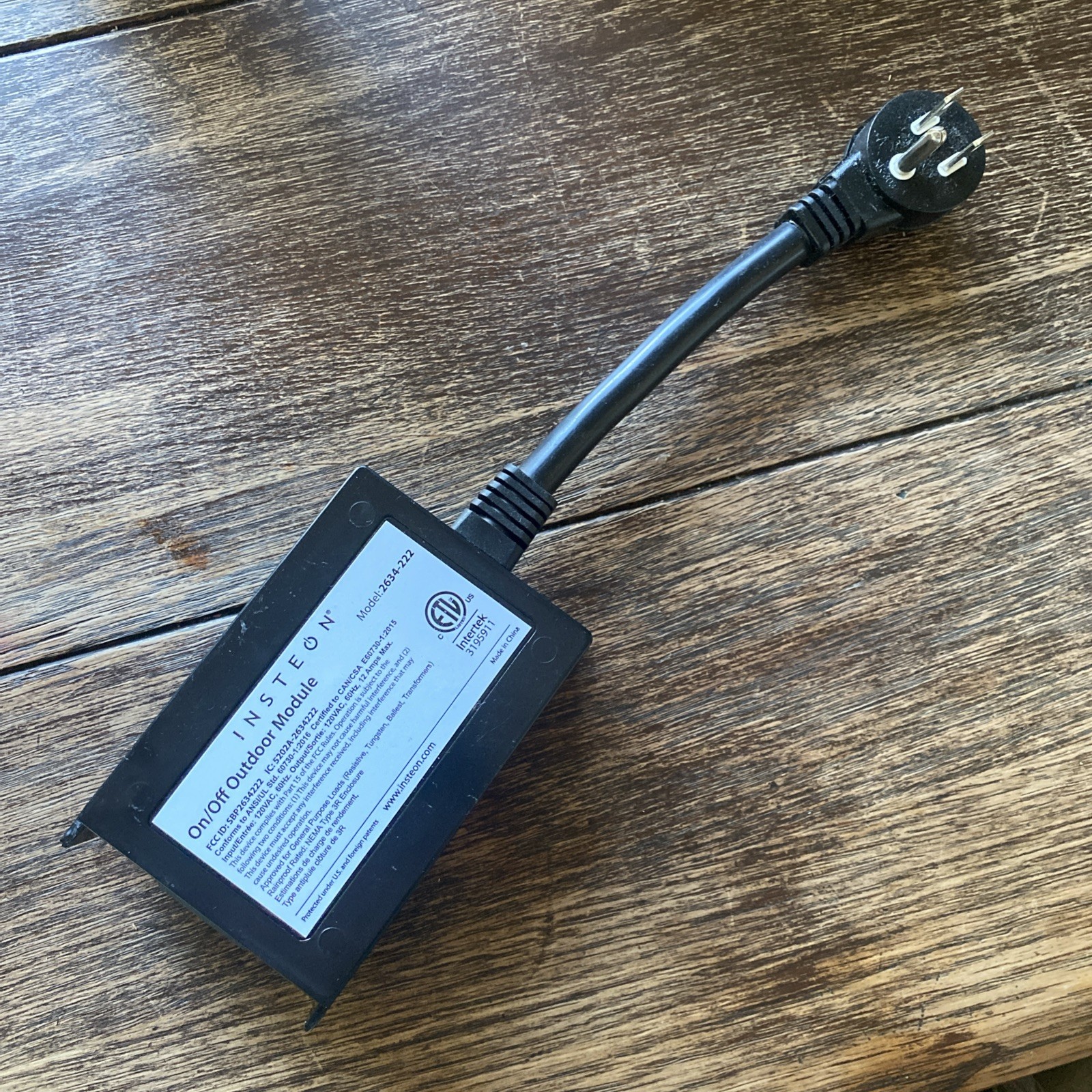 Insteon Outdoor On/Off Module – 2634-222, Weather Resistant Smart Outlet