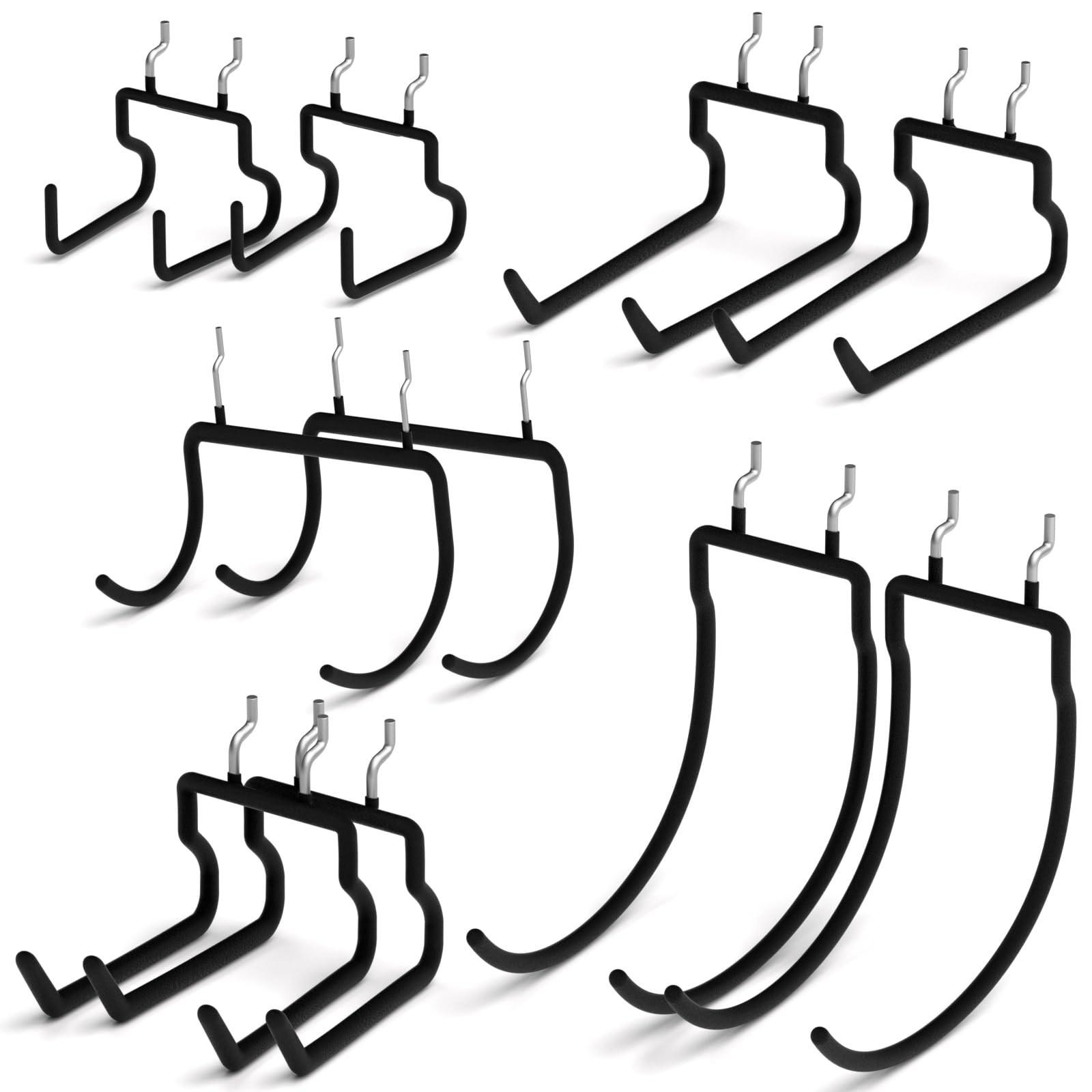 10 Pack 1/4" Pegboard Drill Holder Tool Utility Hooks