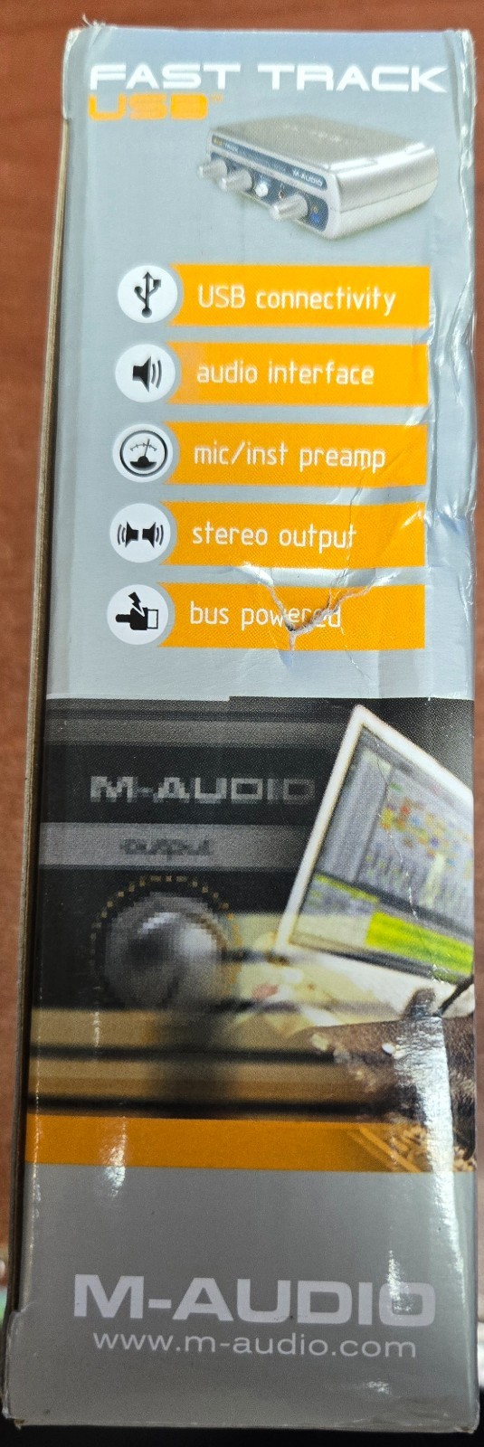 M-AUDIO Fast Track Guitar Mic Recording Interface USB DIgital Audio