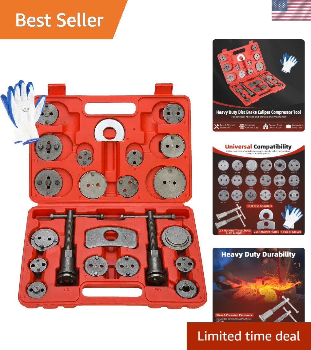 24pc Disc Brake Caliper Compressor Tool Set - Essential for Brake Maintenance