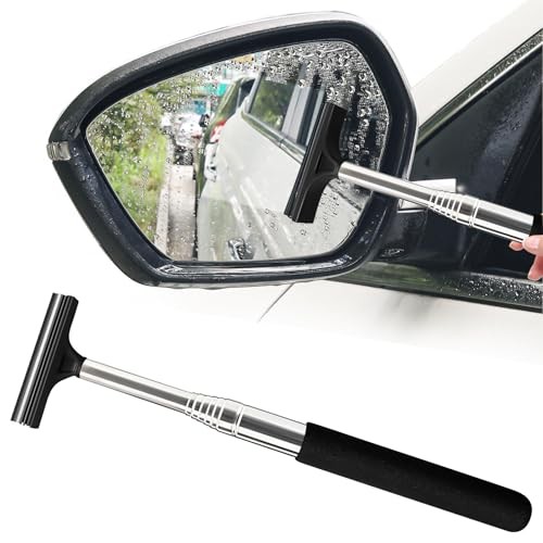 1 Pcs Car Window Mini Squeegee Retractable Auto Glass Squeegee Car Rearview