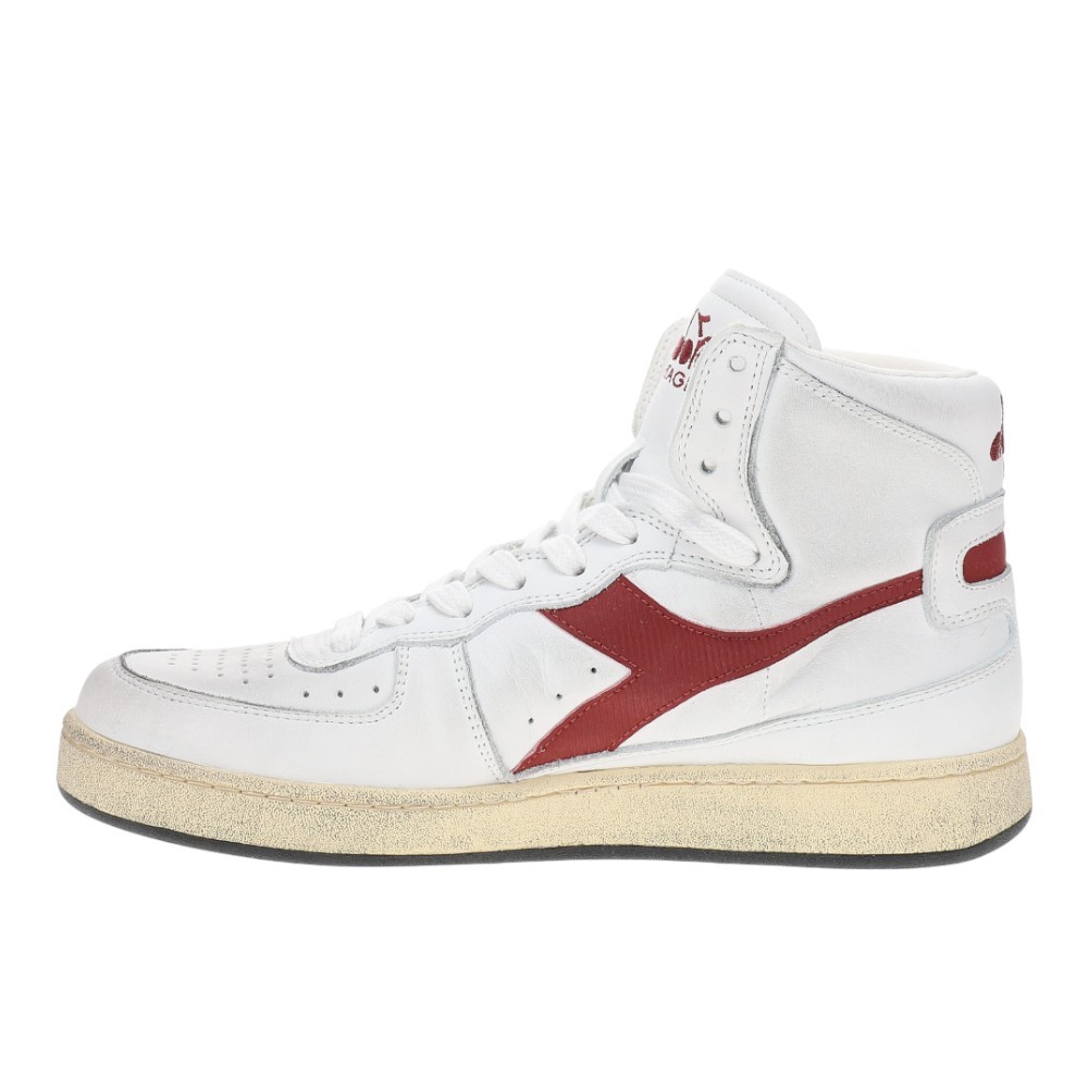 diadora Mi Basket Used High Top Mens White Sneakers Casual Shoes 158569-C7114