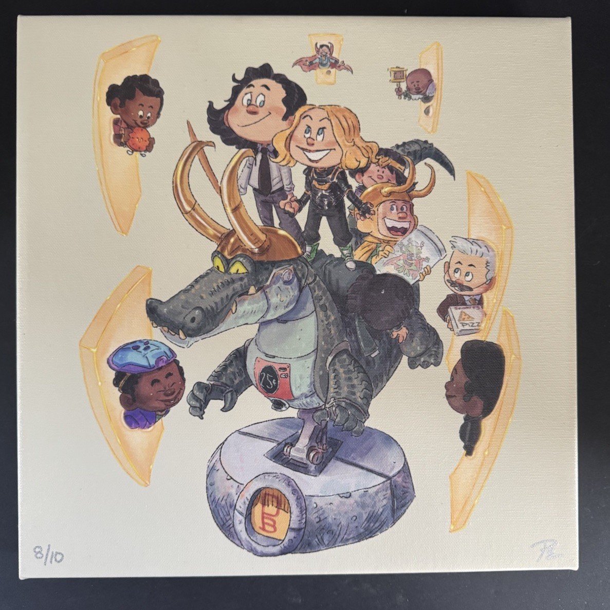 PATRICK BALLESTEROS 25c Wonders Canvas Art -Here's Loking at you- Loki, Throg