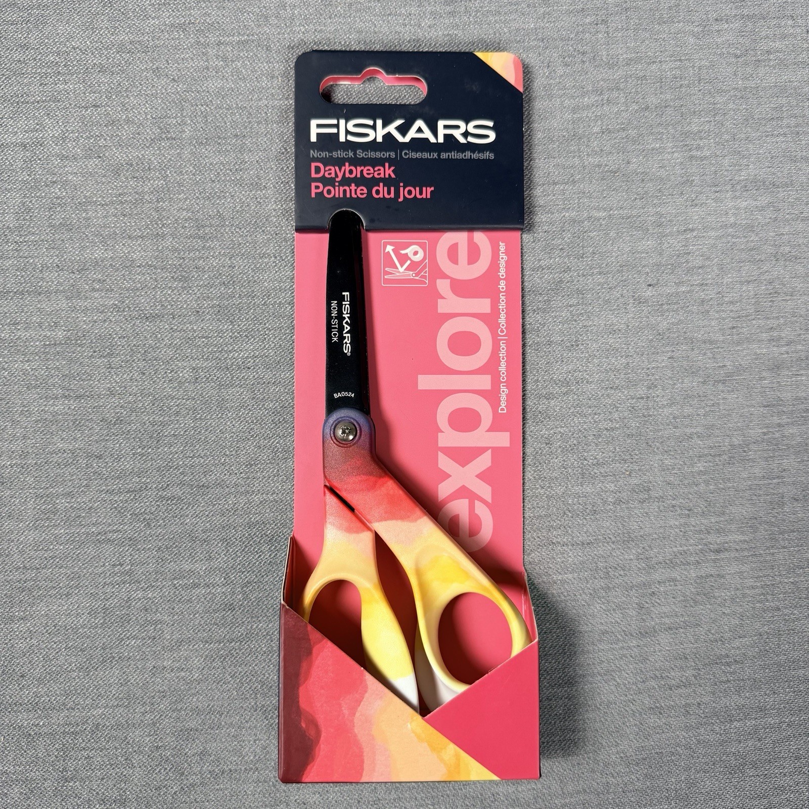 Fiskars 8" Non-Stick Scissors : Daybreak Explore Design Collection BA0524