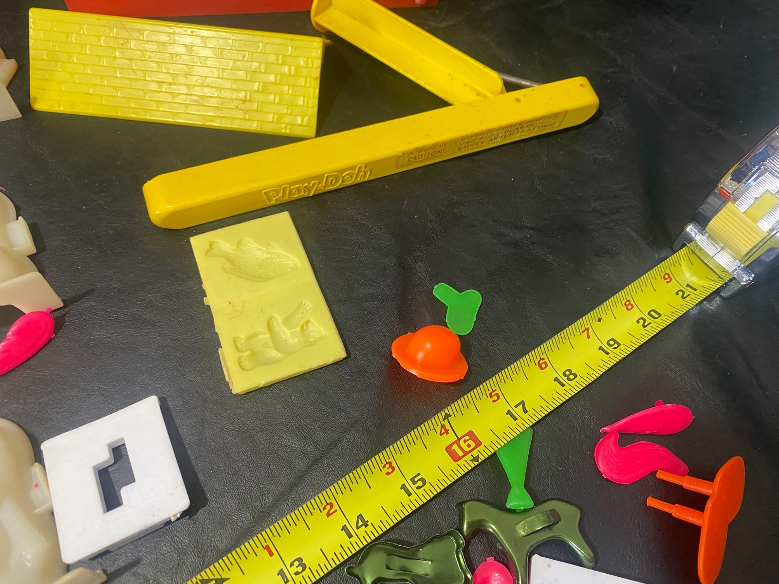 vintage play-doh parts molds pieces plastic forms items with issues