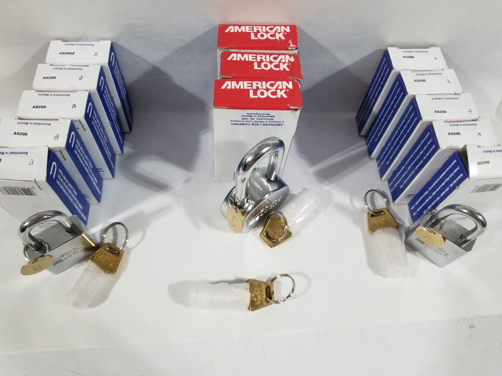 13 Master Keyed Padlocks, Great For Commericial Use, 3 Sub Groups with ID Tags