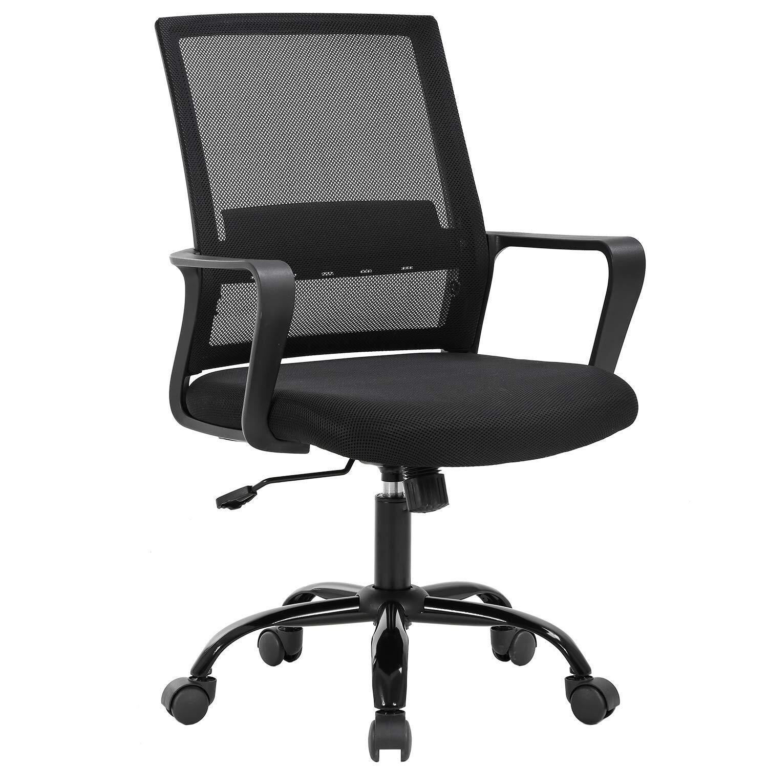 PayLessHere Ergonomic Desk Swivel Rolling Computer Executive Lumbar Support T...