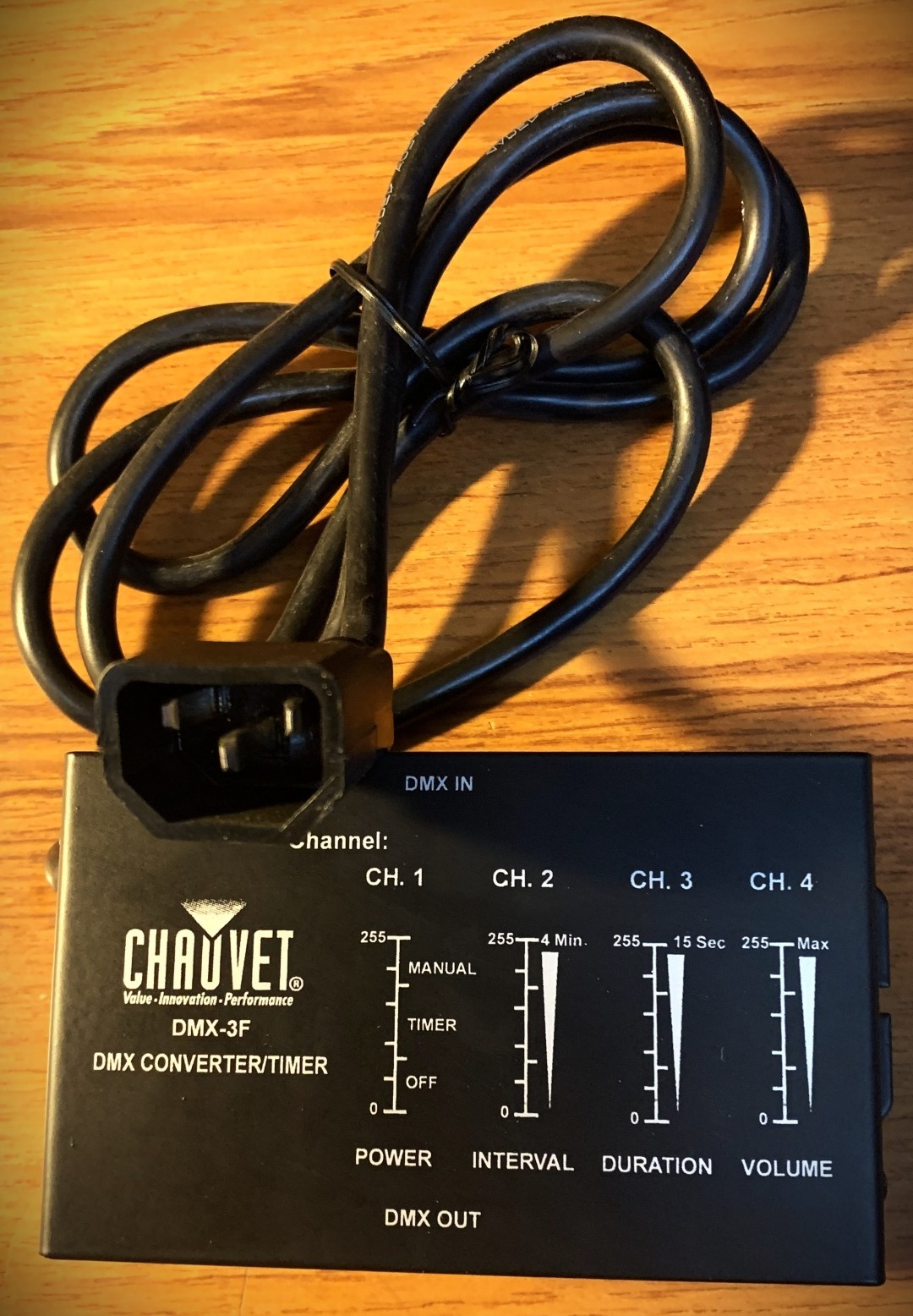 CHAUVET DJ DMX-3F DMX Converter for Older Style Fog Machines (NOS) (NIB) !