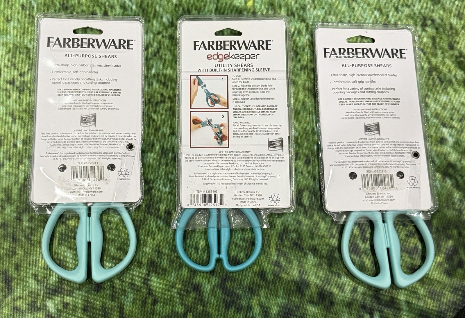 Farberware Edgekeeper All-Purpose Shears W/Built-In Sharpening Sleeve + TWO