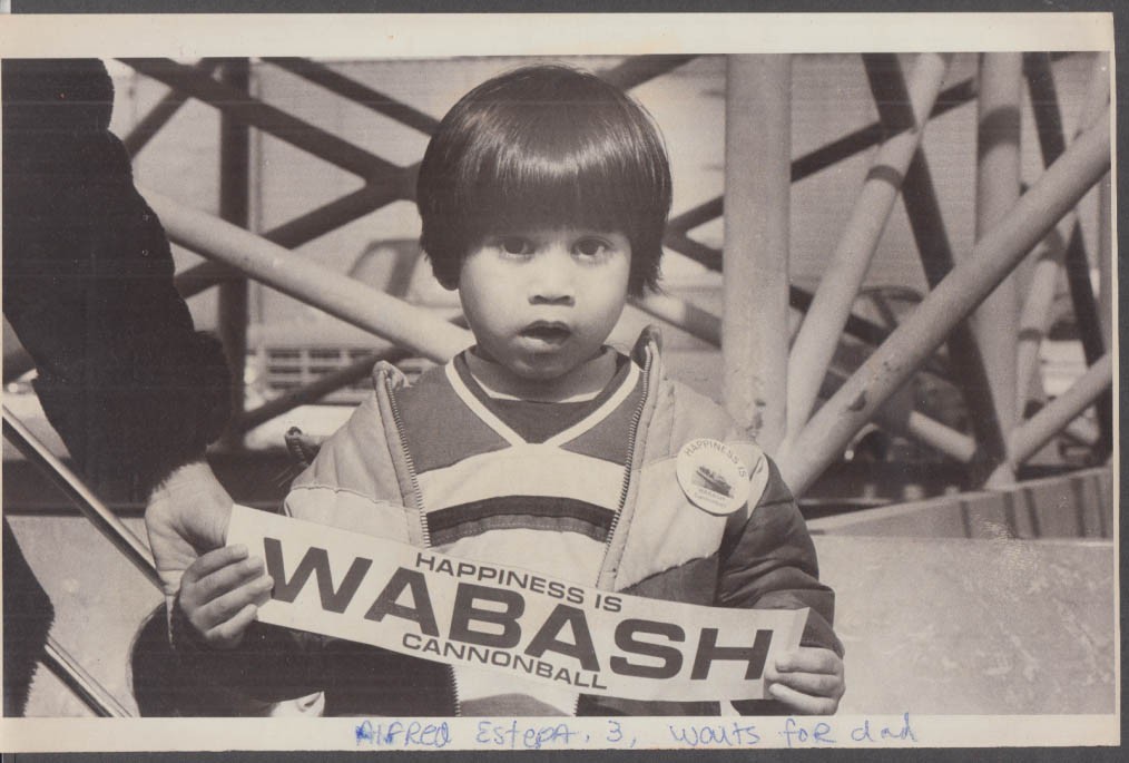 Alfred Estepa son of sailor on USS Wabash AOR-5 news photo 1980