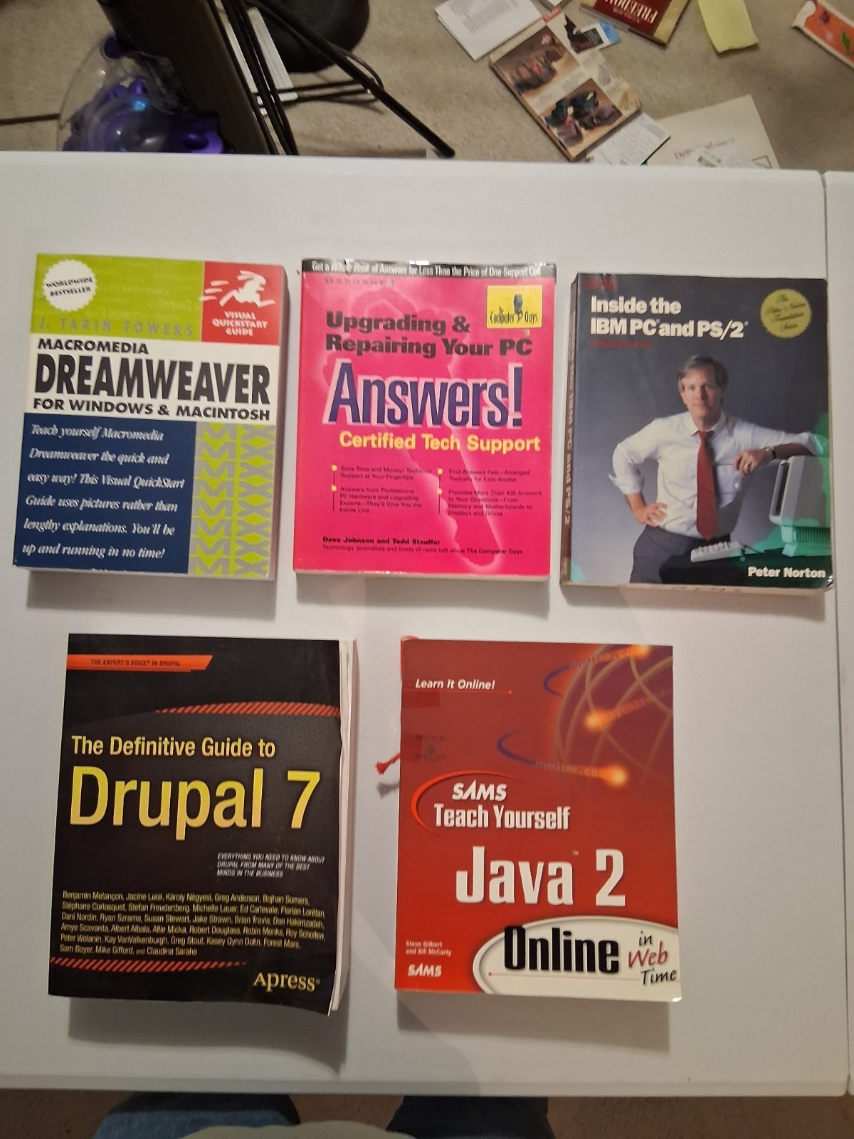 Vintage Computer & Programming Book Lot (12) – HTML, Java, Dreamweaver, Flash, I