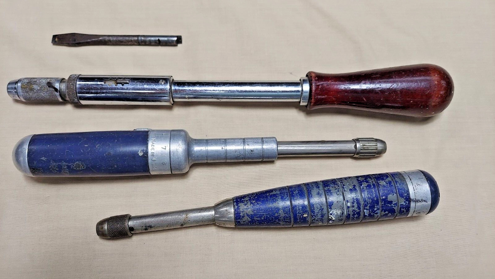 Lot Ratcheting Screwdrivers Yankee 130A 2 x Craftsman Hand Drills