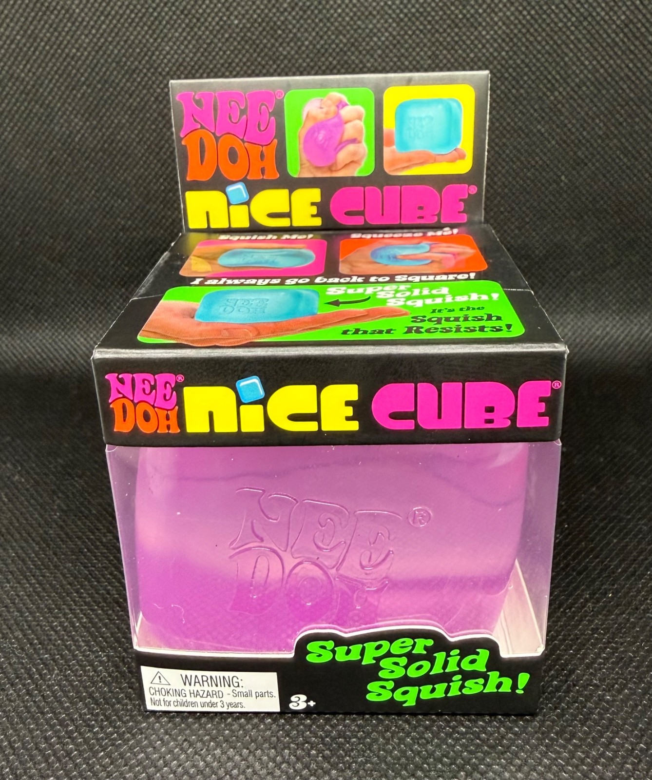 Nee Doh Nice Cube purple- Super Solid Squish brand new.