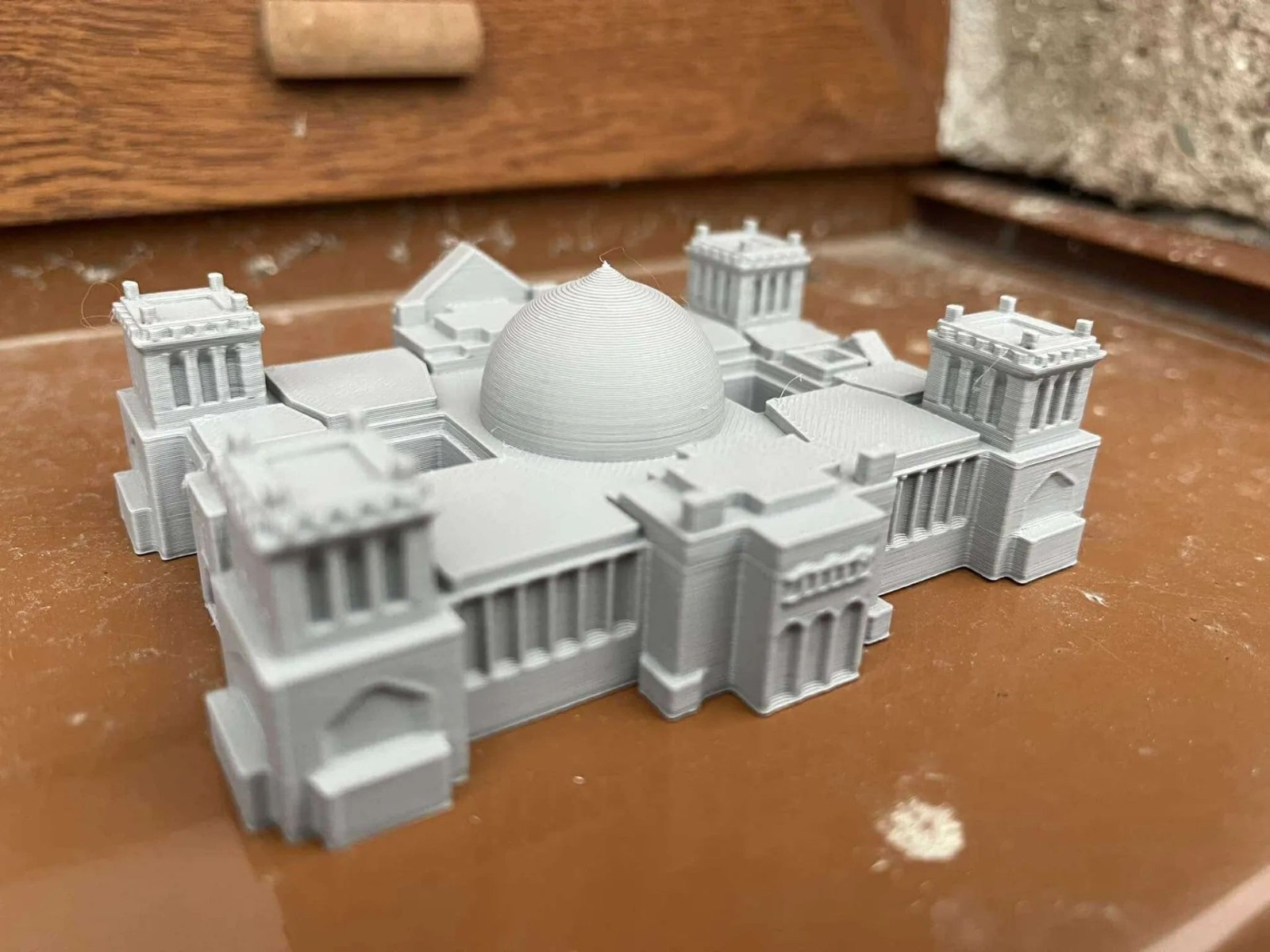 Desktop ornament of miniature model of the Berlin Reichstag building in Germany