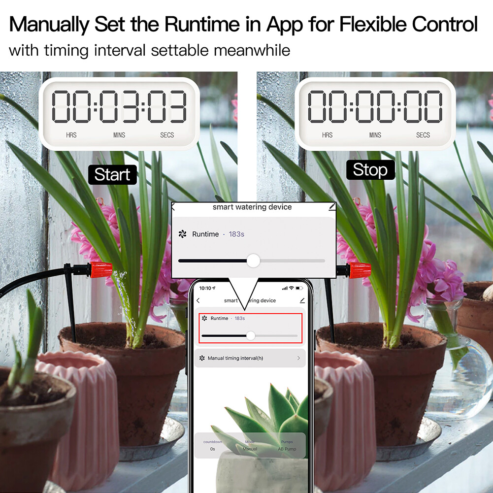 MOES WiFi Smart Automatic Drip Irrigation Watering System Timer Alex Google APP