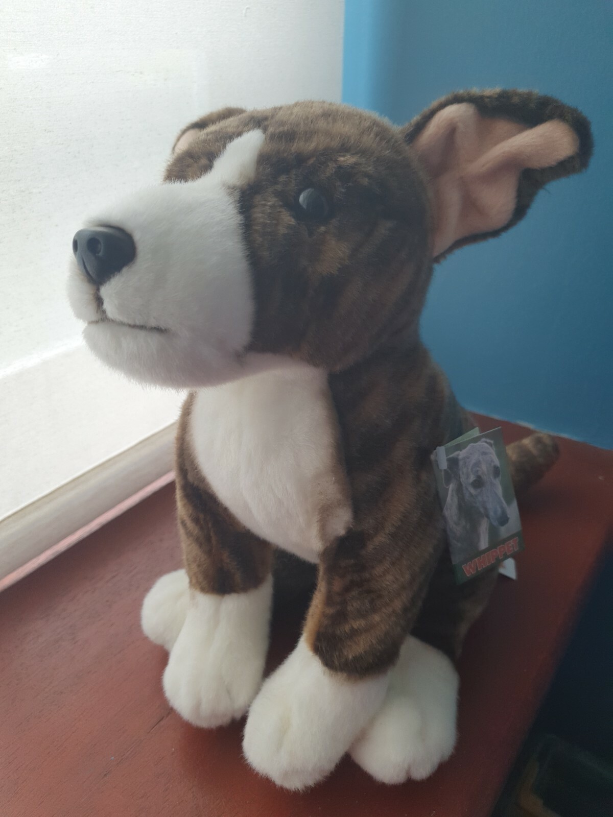 12" Brindle Whippet teddy toys Whippets soft toy dogs plush dog toy dog teddies