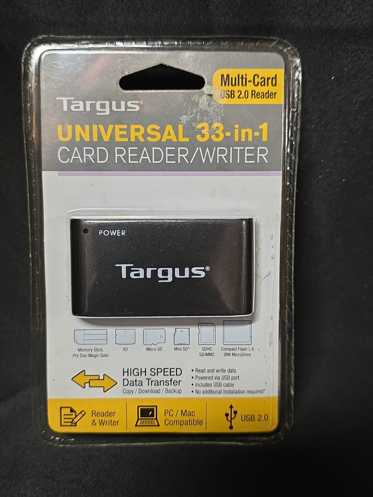 NOS Targus Universal 33 in 1 Card Reader Writer Multi Card USB 2.0 Reader Sealed