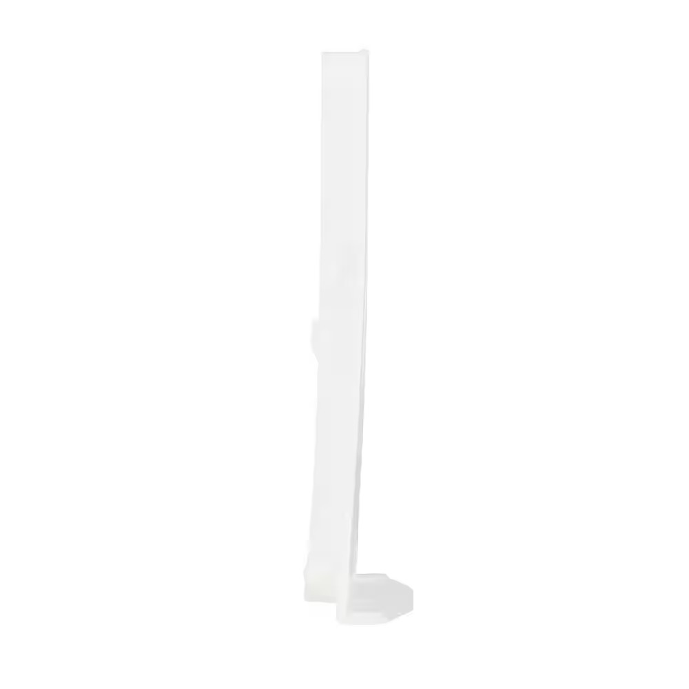 Drawer Track Delta Guide, White Plastic