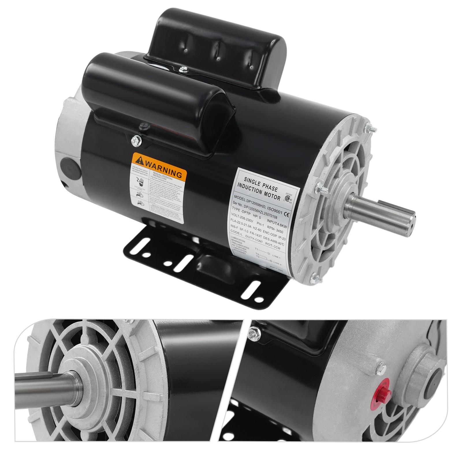 1HP Electric Motor 1HP Motor Electric Motor 1725 RPM 60Hz 230V