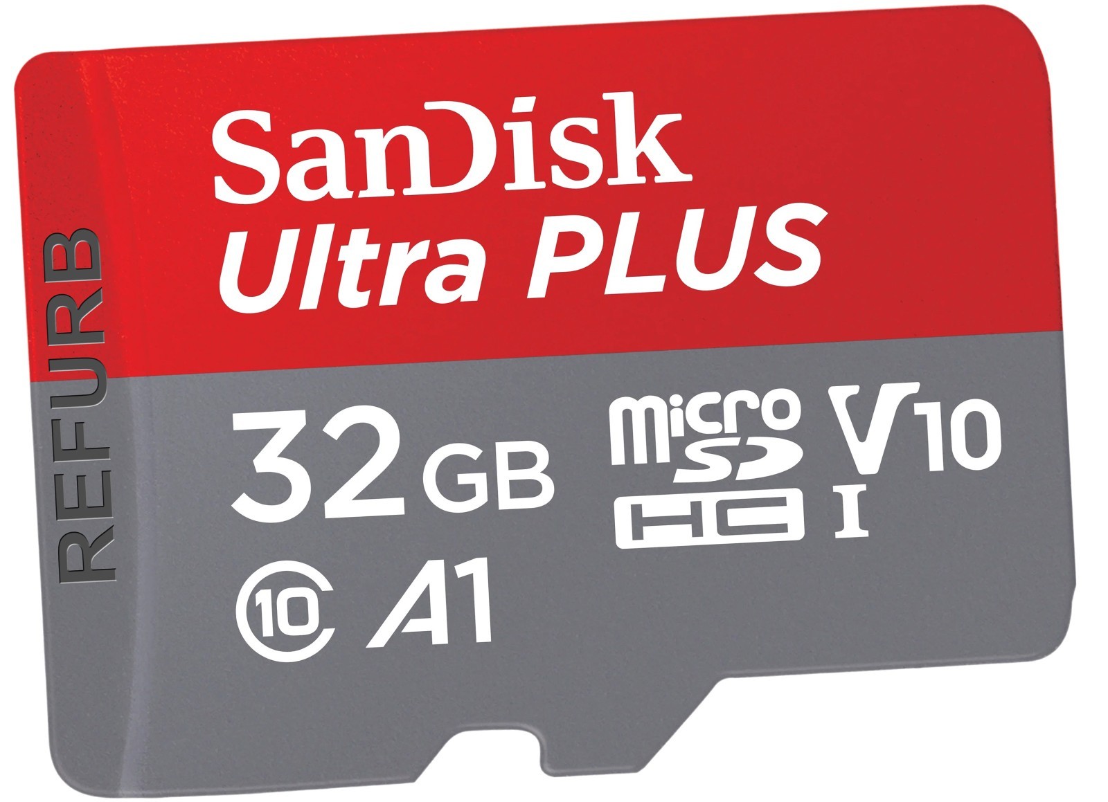 SanDisk - Ultra PLUS 32GB microSDHC UHS-I Memory Card U
