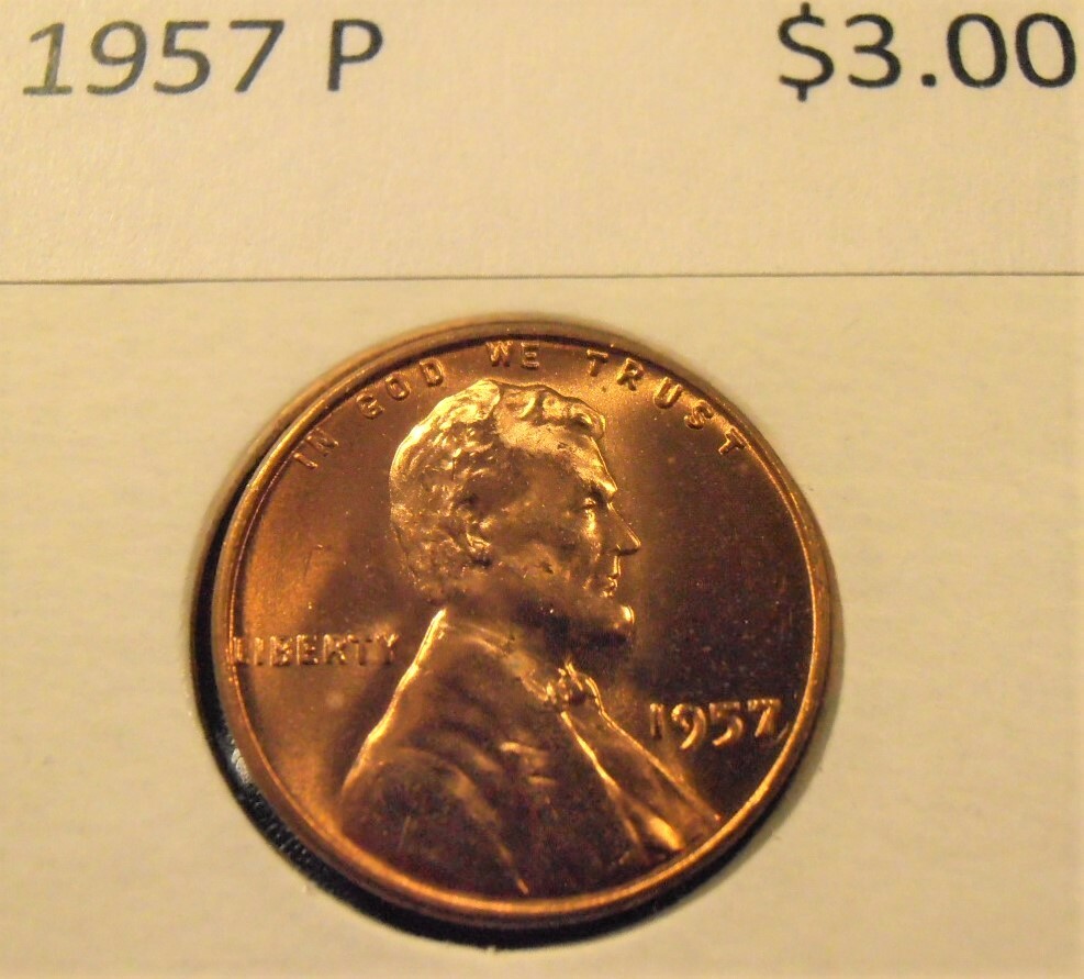 1957 P Lincoln Cent - BU from a nice roll