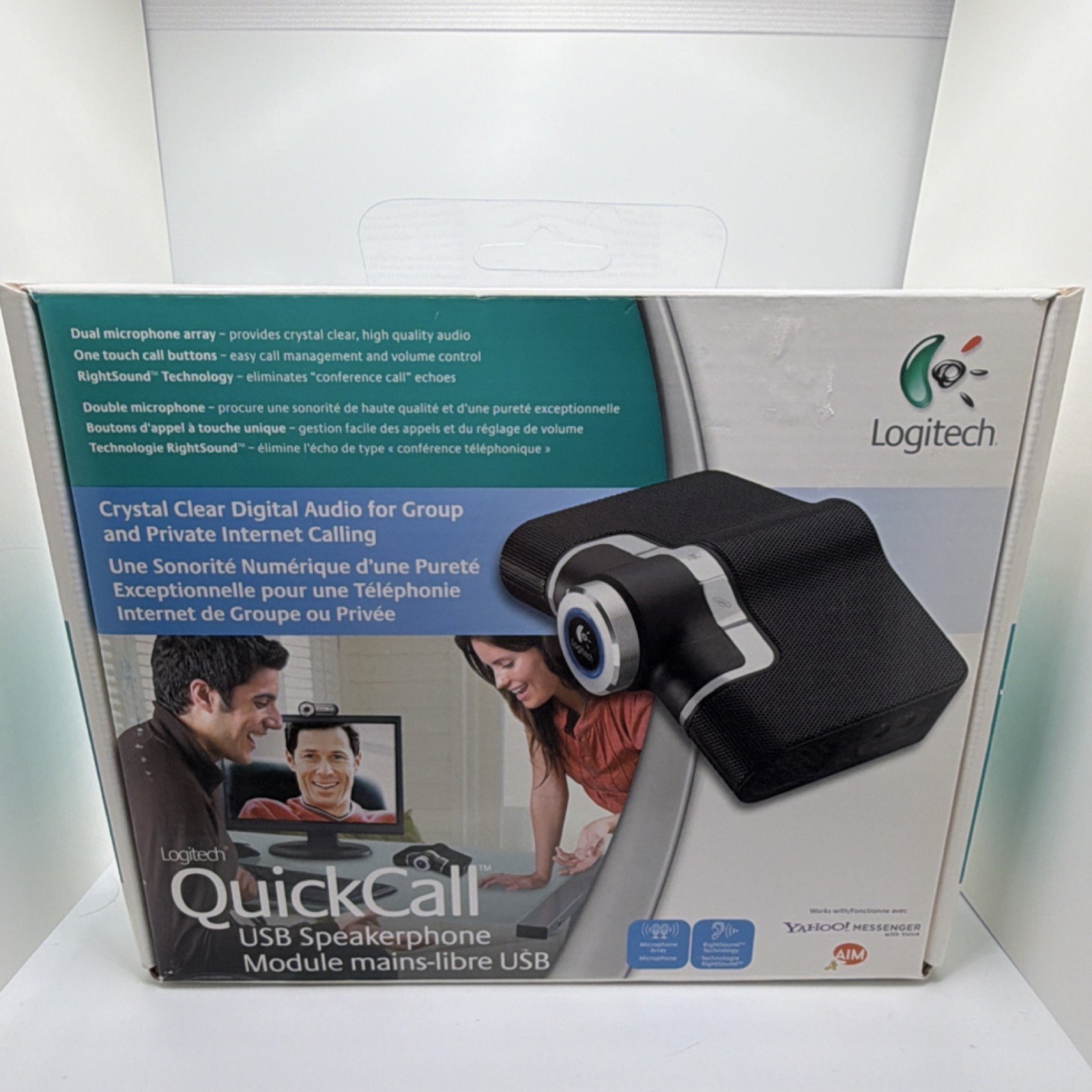Logitech QuickCall USB Speakerphone, Dual Mic Array, One-Touch