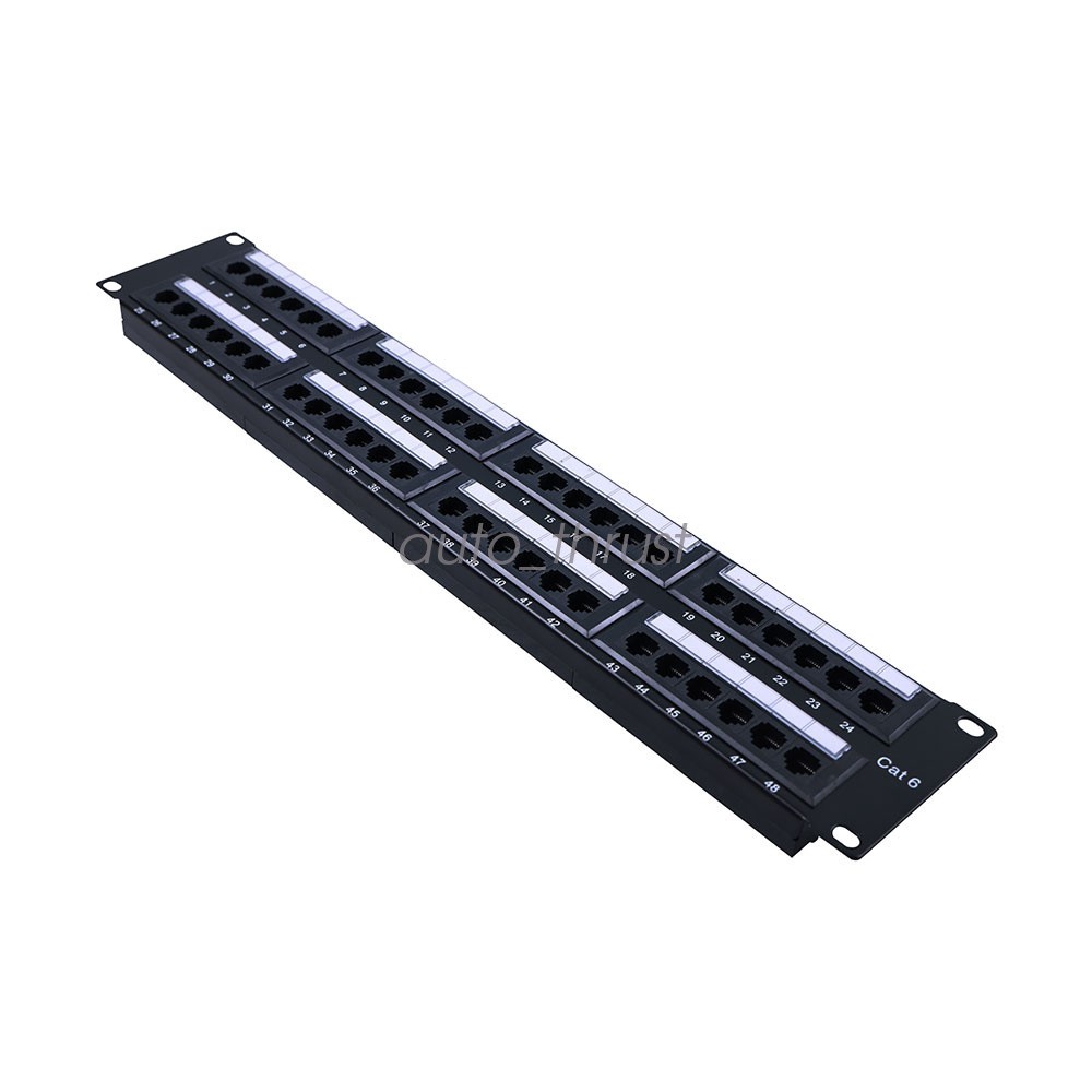 Leviton 69586-U48 eXtreme 6+ Universal Patch Panel, 48-Port, 2RU, CAT 6. READ