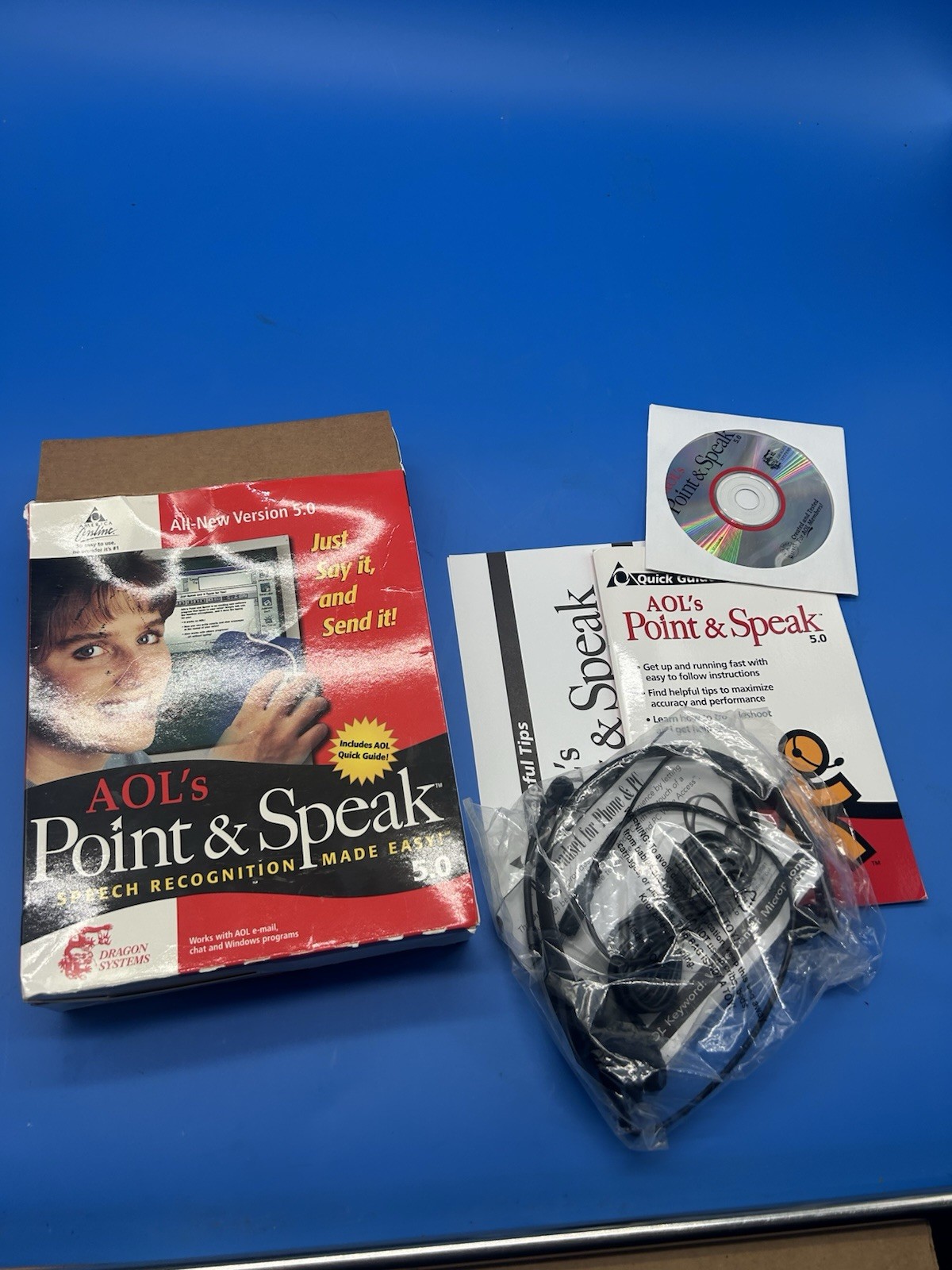 vintage 1999 AOL Point & Speak 5.0 speech