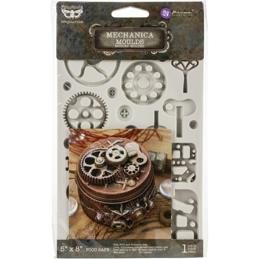 GEARS ART DECOR Mold Moulds for Clay Paper Crafting Food Safe PRIMA 966621 NEW
