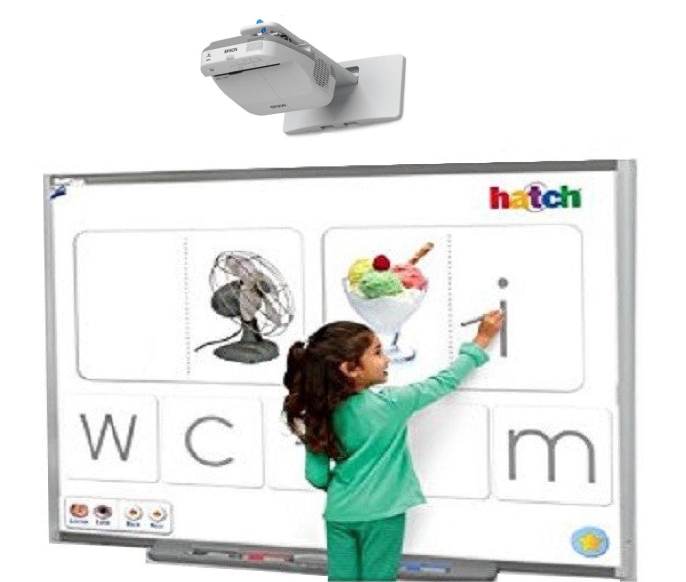 Interactive whiteboard system SB680 for school