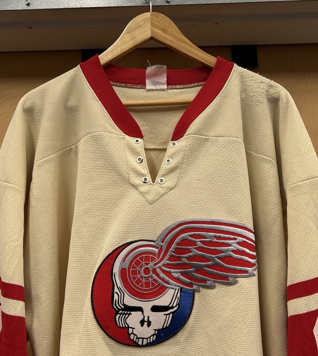 Vintage 90s Grateful Dead Detroit Red Wings Hockey Jersey Size XXL NHL