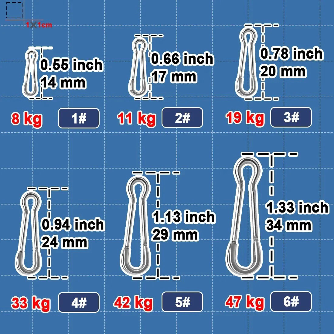 Fishing Snap Connector Hawaii Snap Stainless Steel Fishing Carabiner Quick Chang