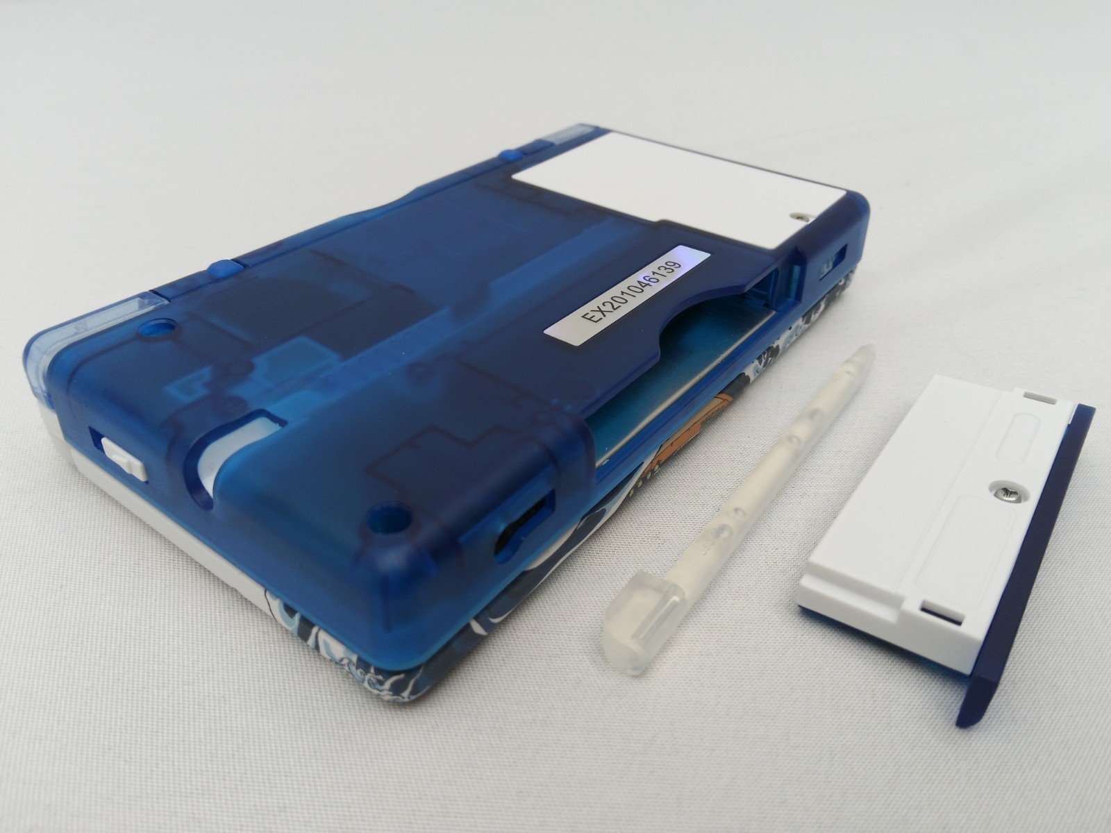 Nintendo DS Lite ReShell Deep Blue Wave Pink USB Cable Gameboy Advance GBA Nice