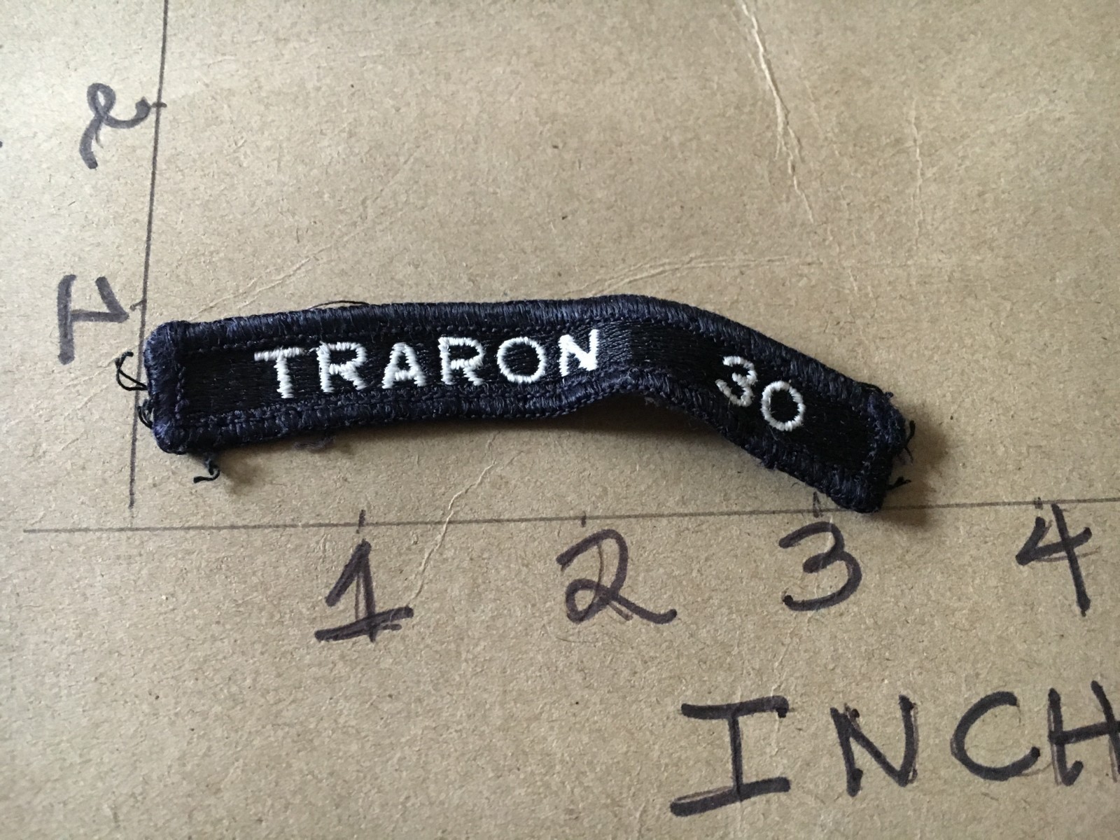 US NAVY SHOULDER STRIP TAB *** rocker *** Patch Traron 30