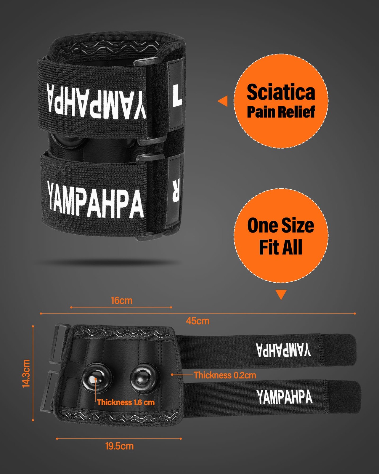 Yampahpa Calf Sciatica Relief Device Brace for Sciatica for Men，Calf Braces for
