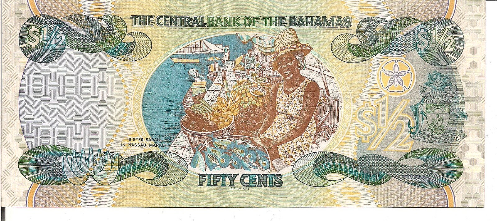 BAHAMAS, 1 / 2 DOLLAR, QEII, P#68, 2001