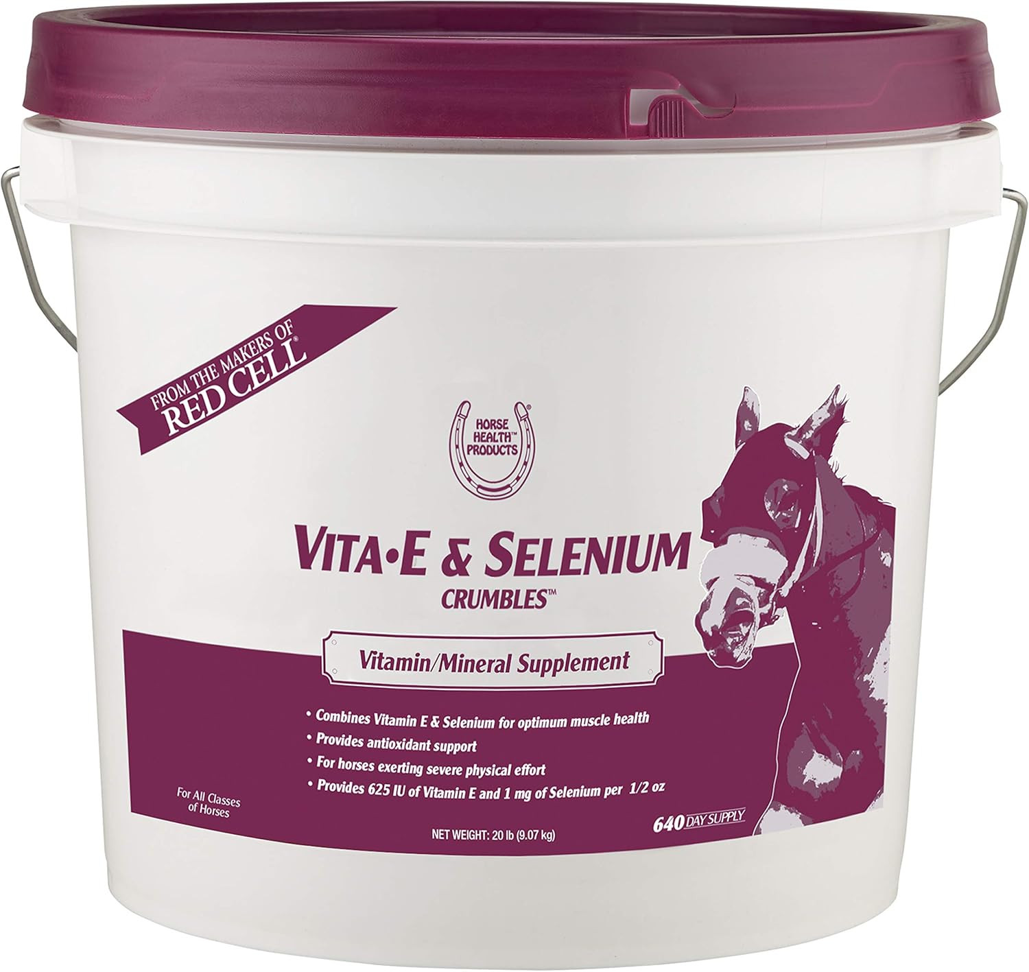 Horse Health Vita E & Selenium Crumbles Horse Supplement, 20 lb