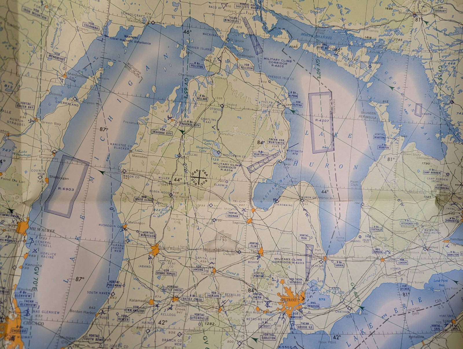 Jet Navigation Chart map US Northeast (JN-30) February, 1966