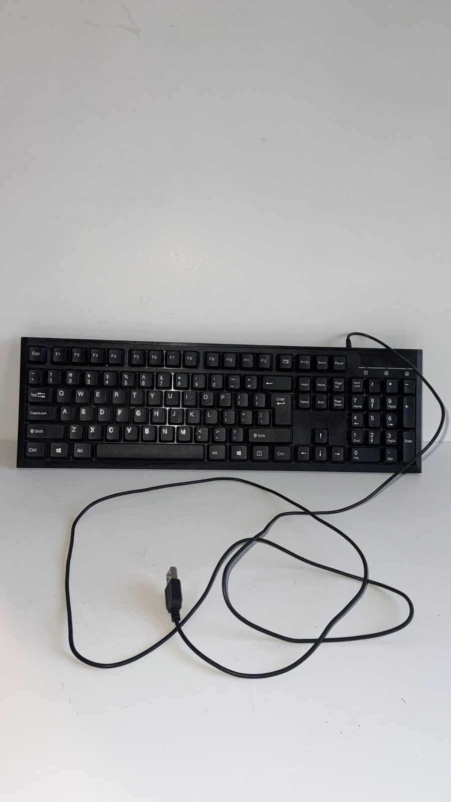 BTO Wired Keyboard Full Size 104-Key with Numeric Keypad Black