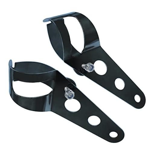 35-43mm Fork Headlight Mounting Bracket, Universal Motorcycle Headlight Black