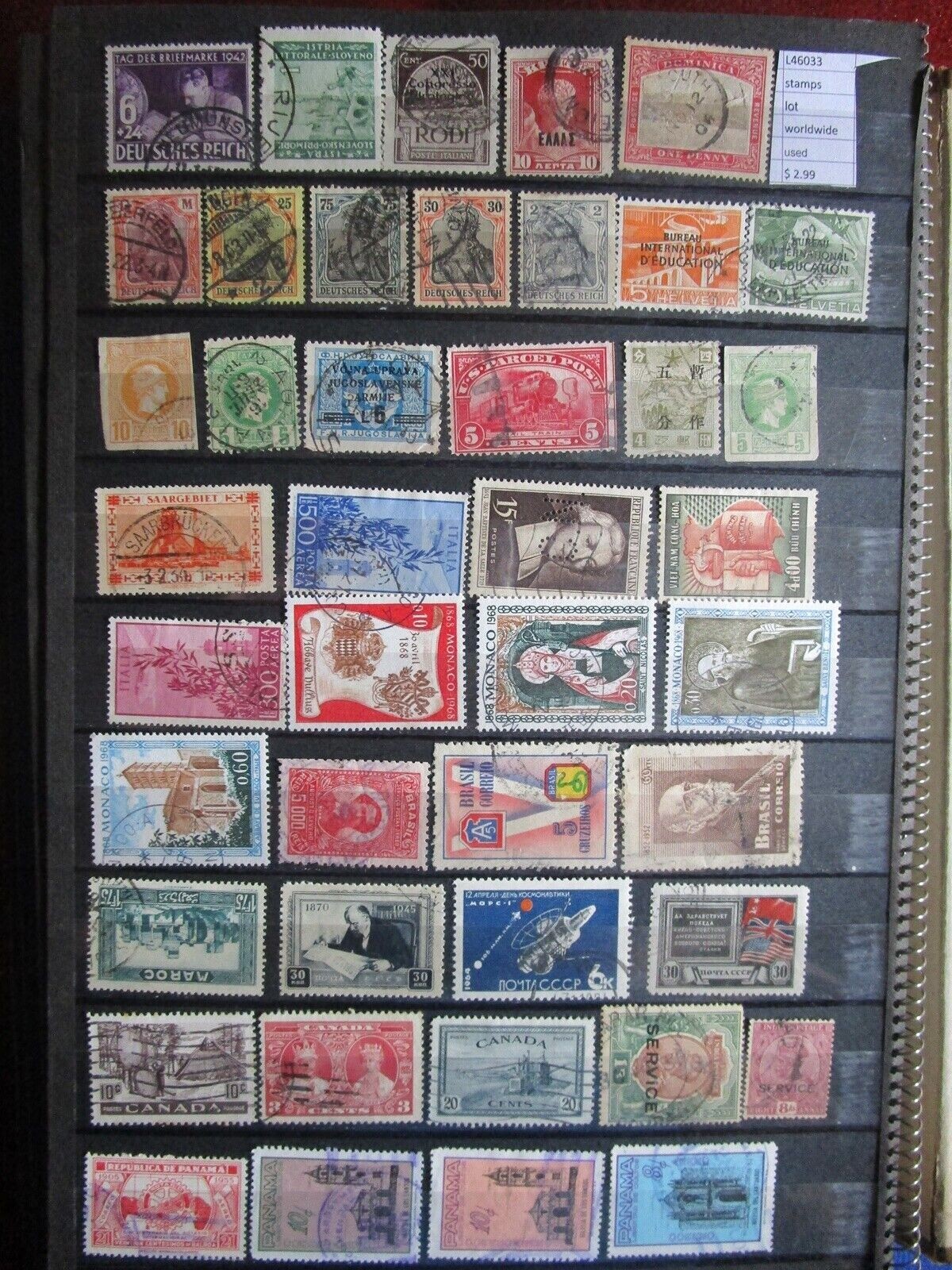 STAMPS LOT WORLDWIDE HIGH VALUES USED  (L46033)
